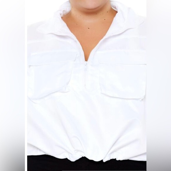 FOREVER 21+ 1X XXL  White Plus Cropped Anorak Jacket NWT R$23 - Picture 3 of 7